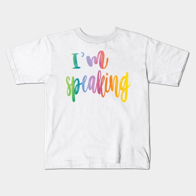 Im Speaking Kamala Harris Kids T-Shirt by frickinferal